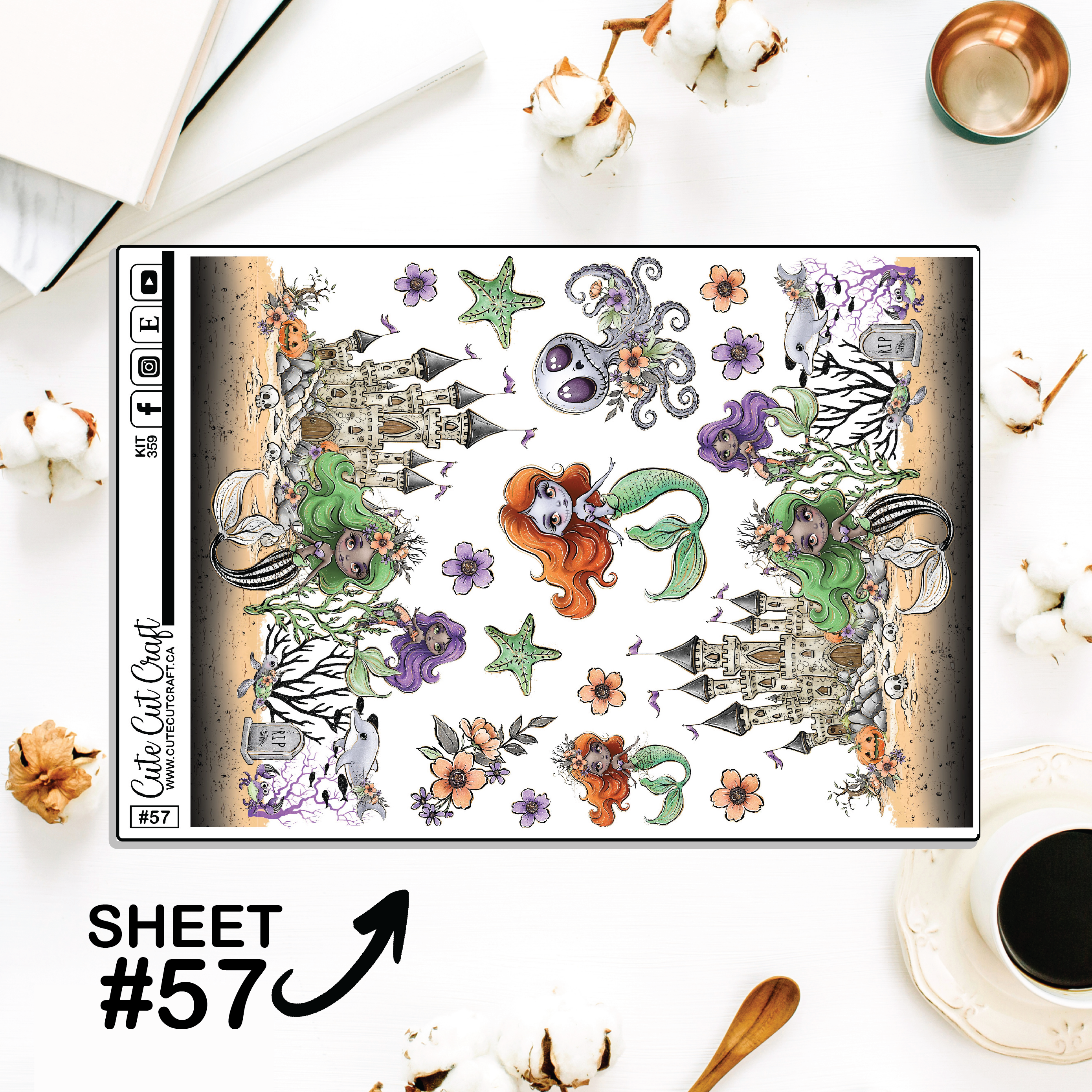 Spooky Splash #359 || Journaling Sheets