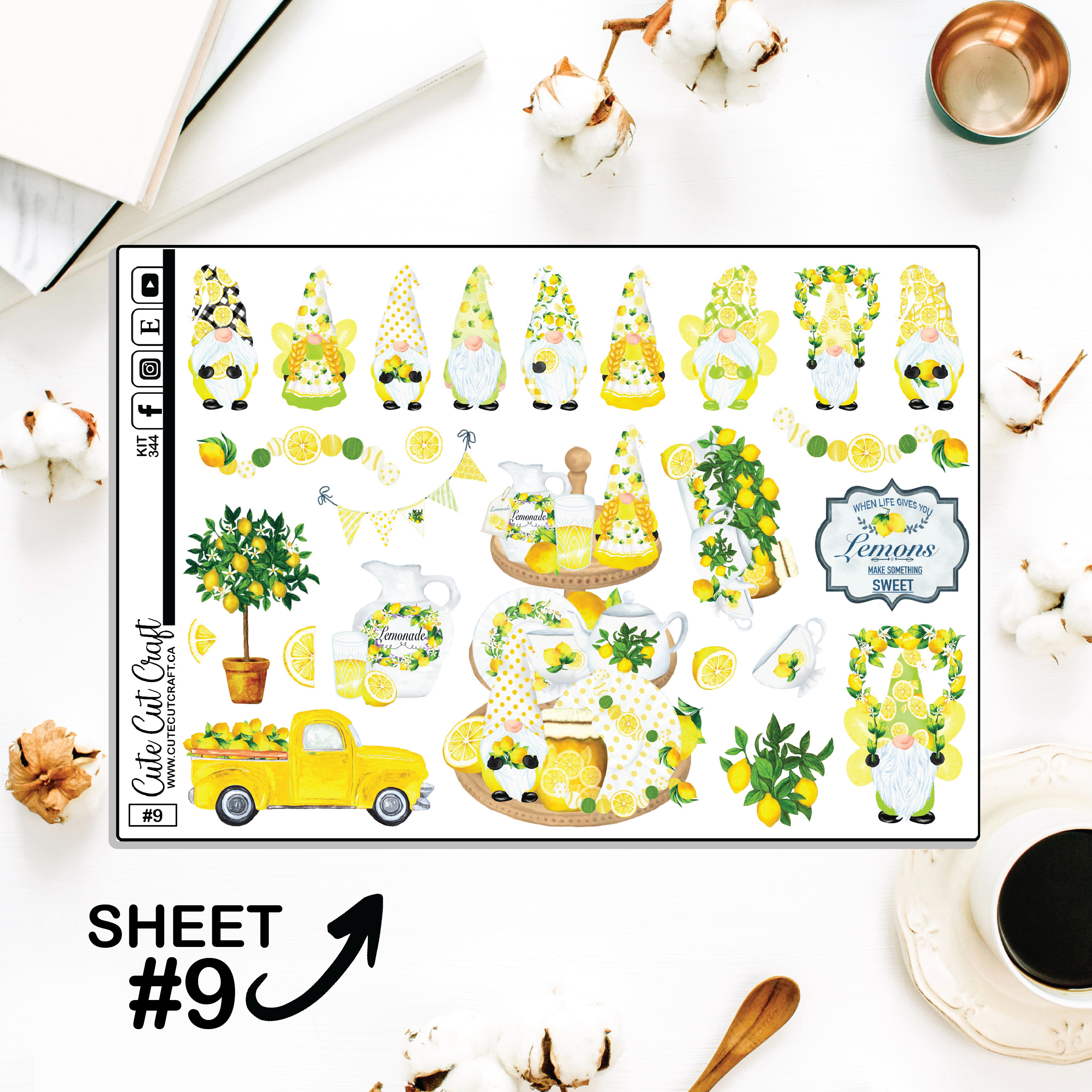 Lemon Drop #344 || Journaling Sheets