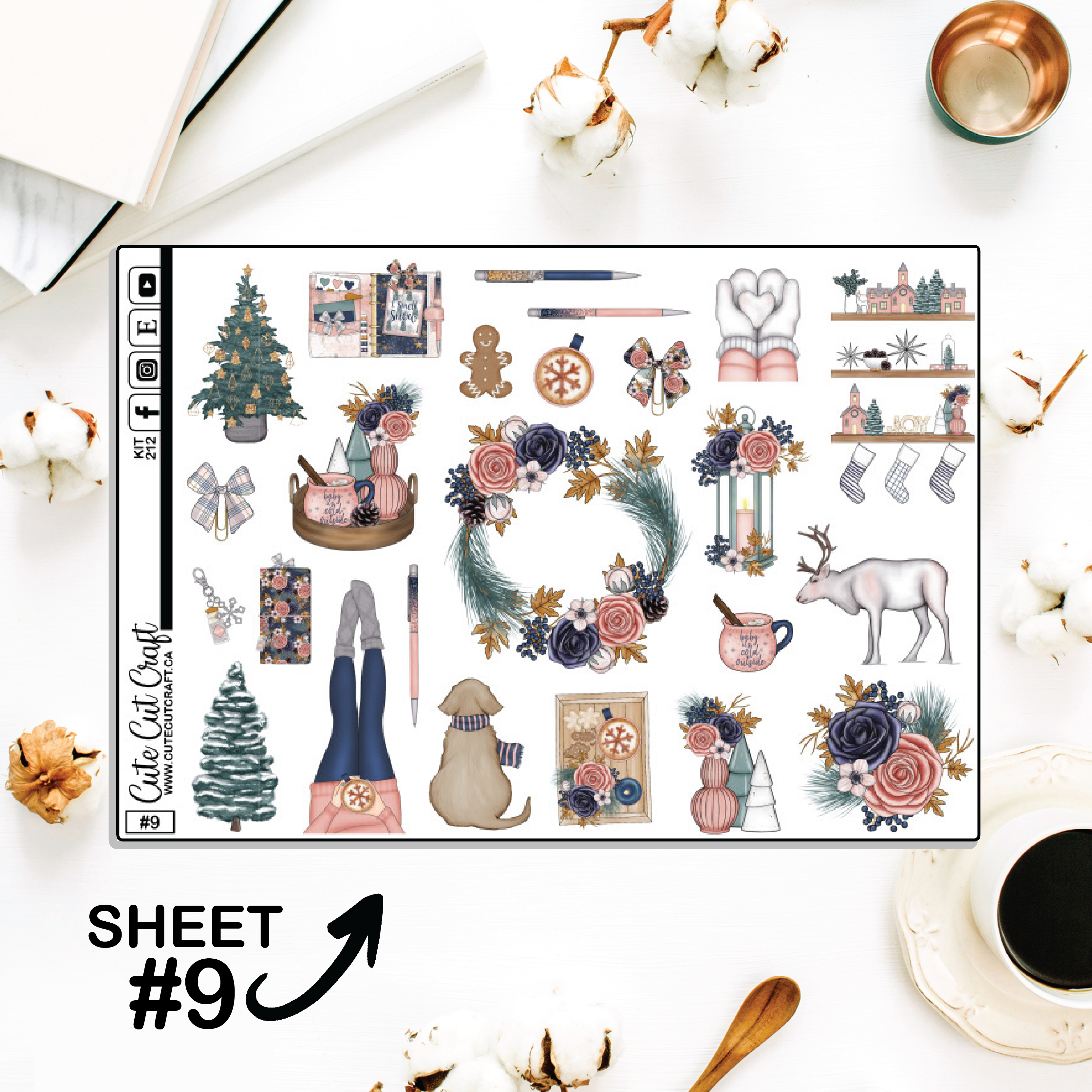 Rosy Cozy #212 || Journaling Sheets