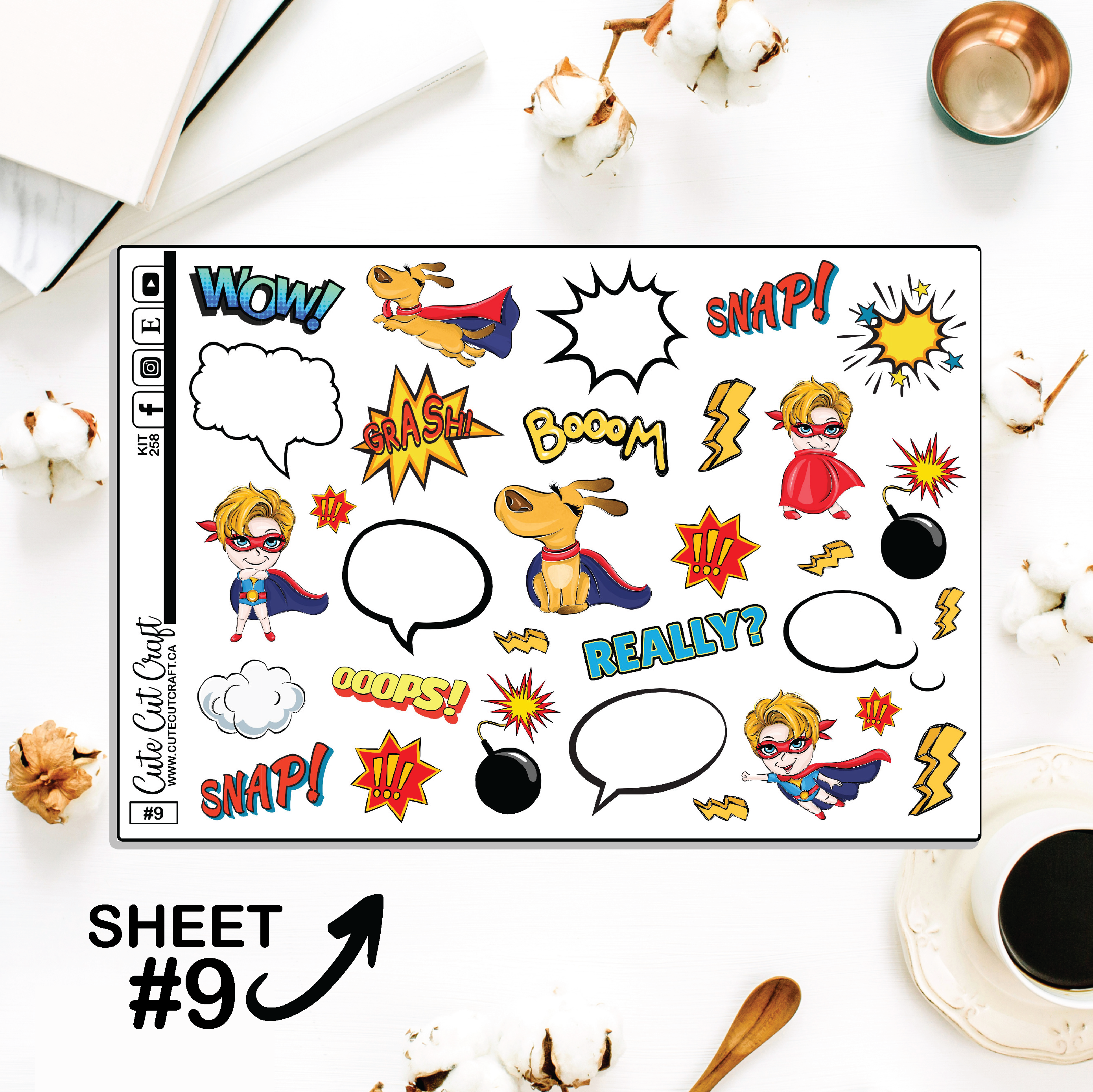 Super Kid #258 || Journaling Sheets