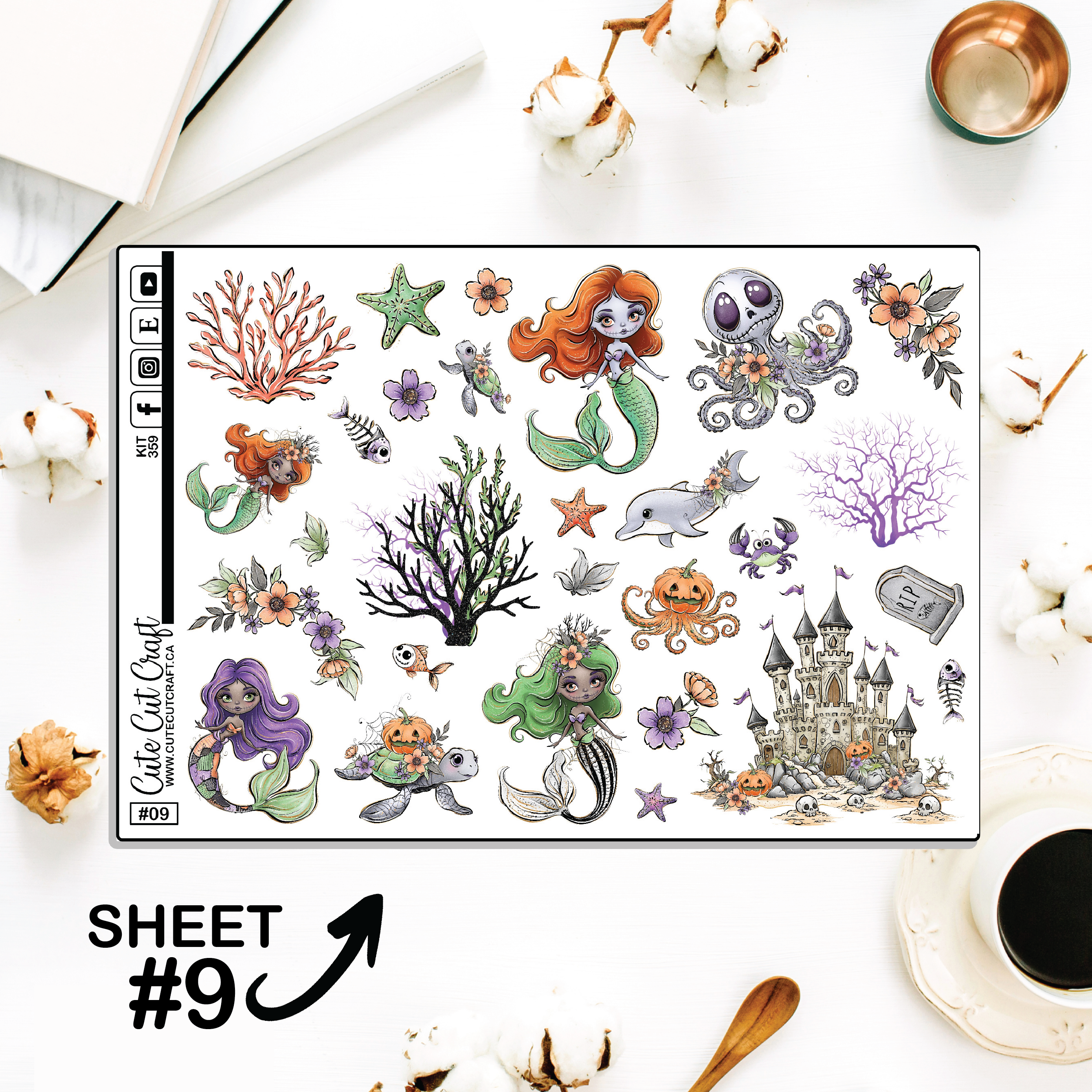 Spooky Splash #359 || Journaling Sheets