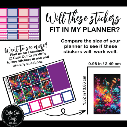 Neon Florals #335 || HP Dashboard Weekly Kit