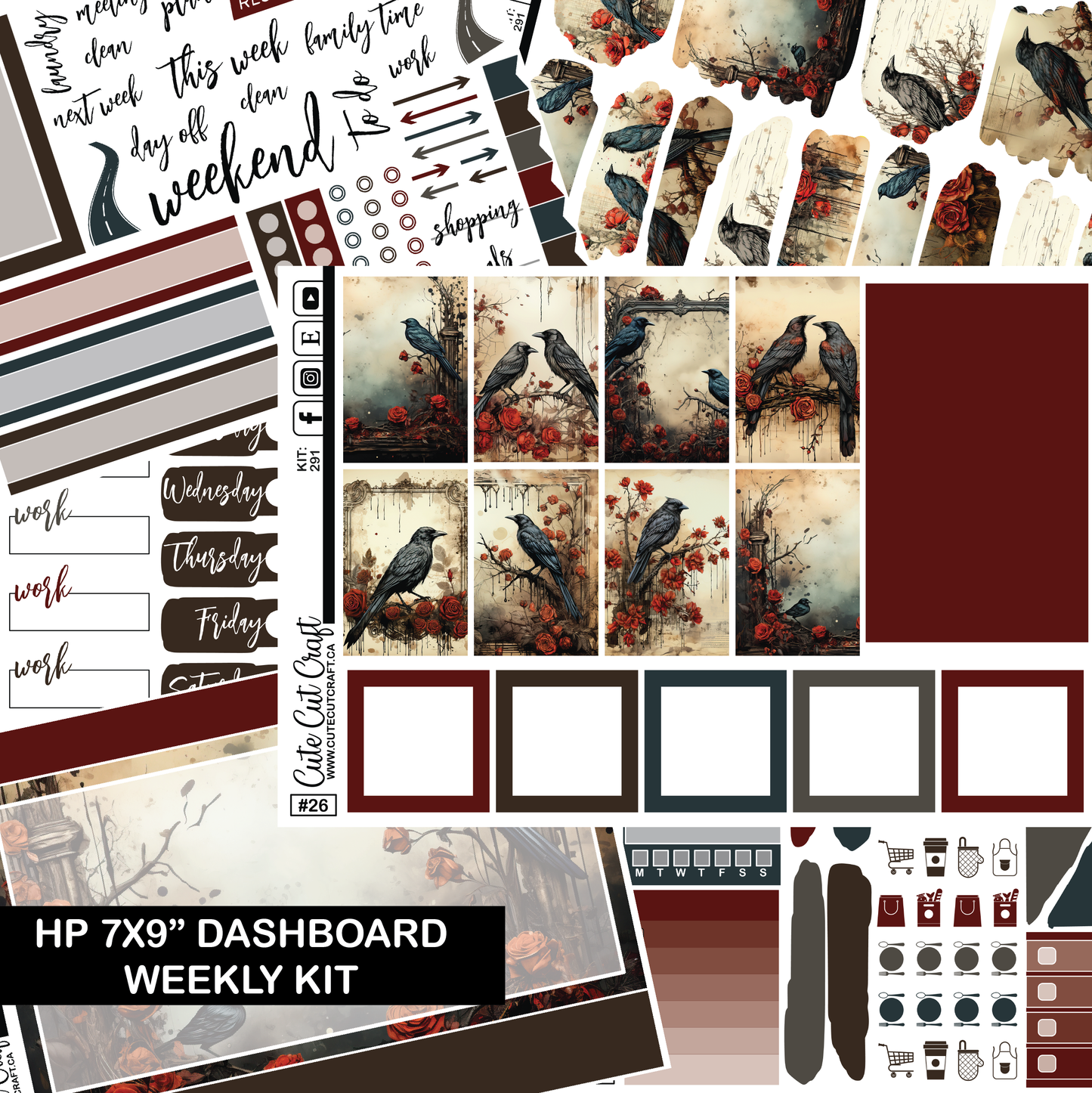 Raven #291 || HP Dashboard Weekly Kit