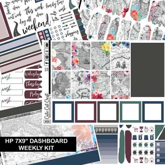 Floral Map #320 || HP Dashboard Weekly Kit