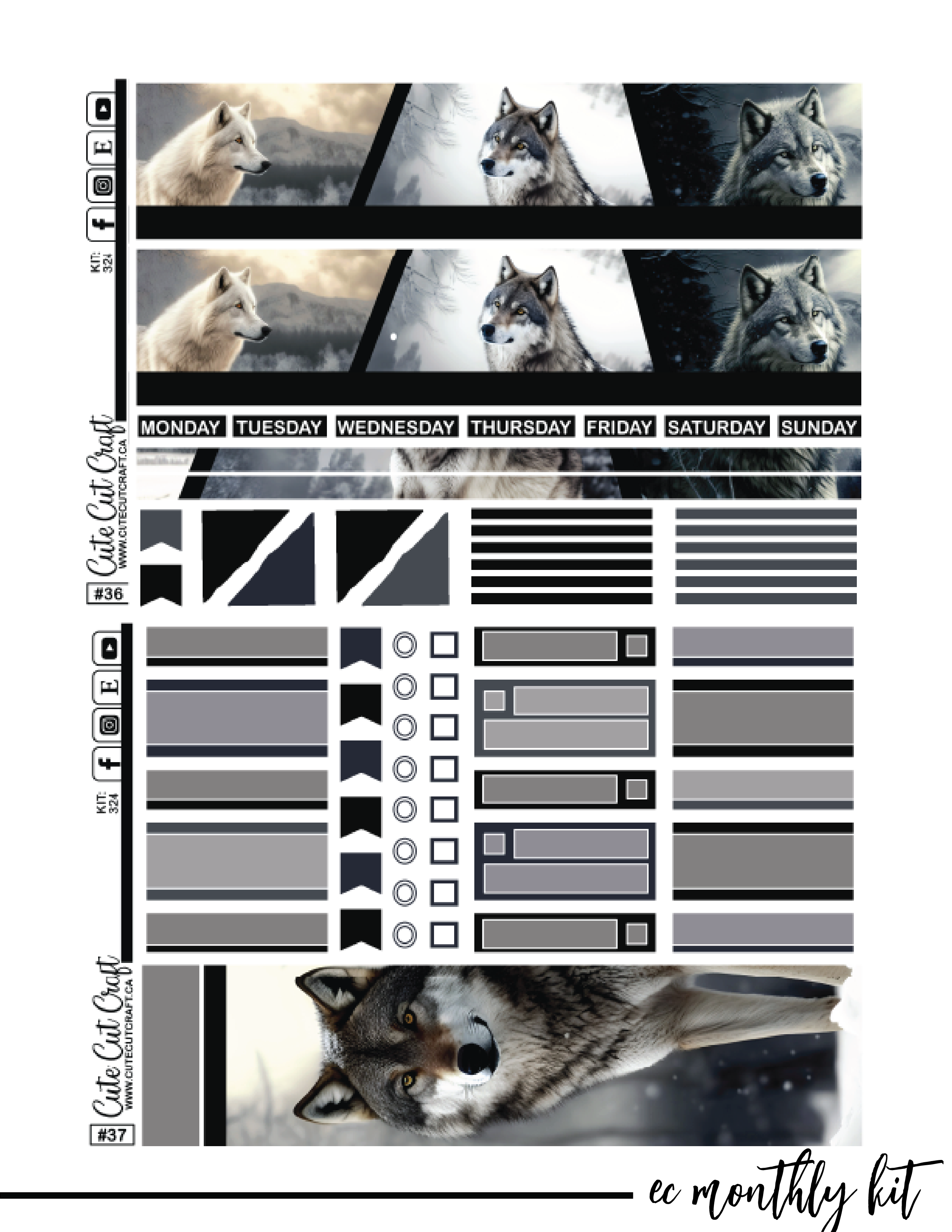 Winter Wolf #324 || ECLP Kit [PRINTABLE]