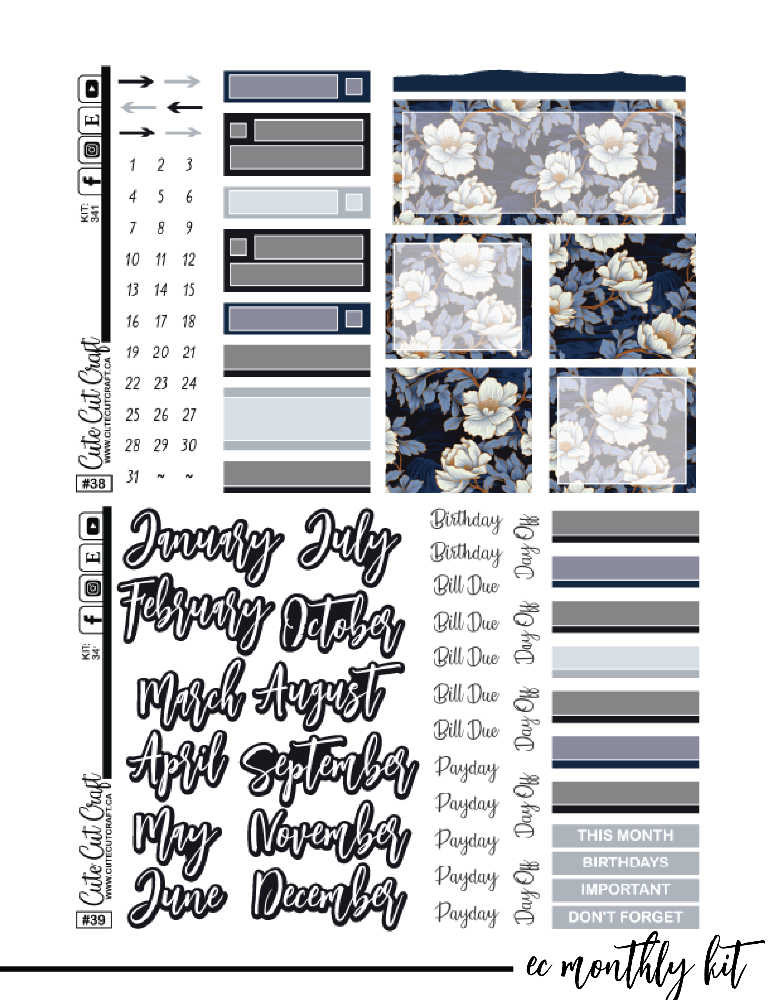 Moonlit Bridges #341 || ECLP Kit [PRINTABLE]