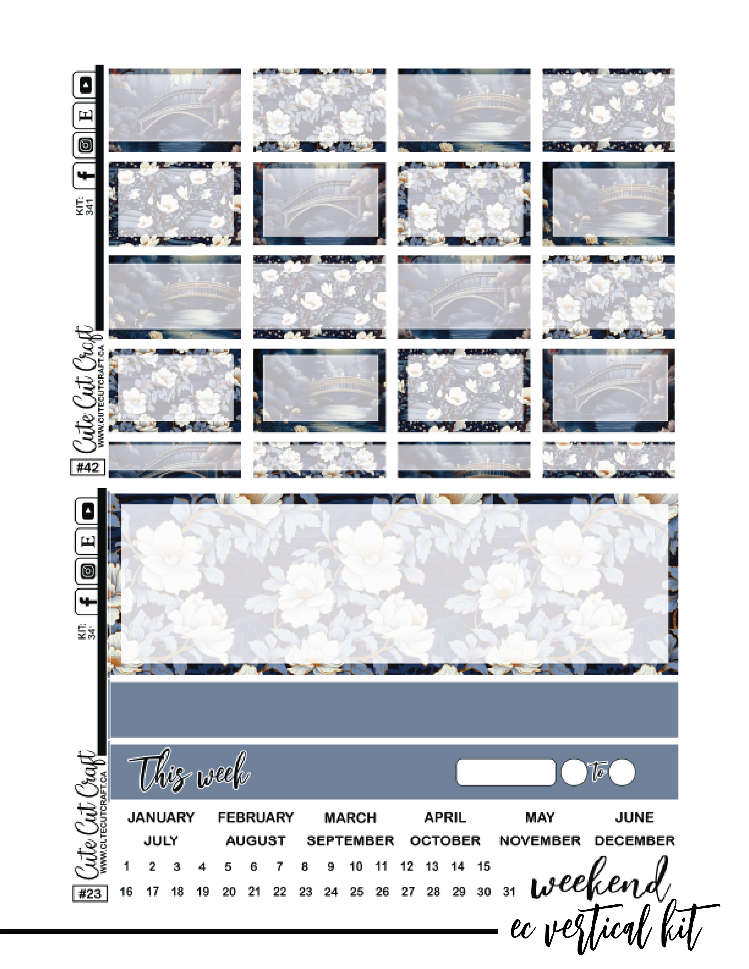 Moonlit Bridges #341 || ECLP Kit [PRINTABLE]