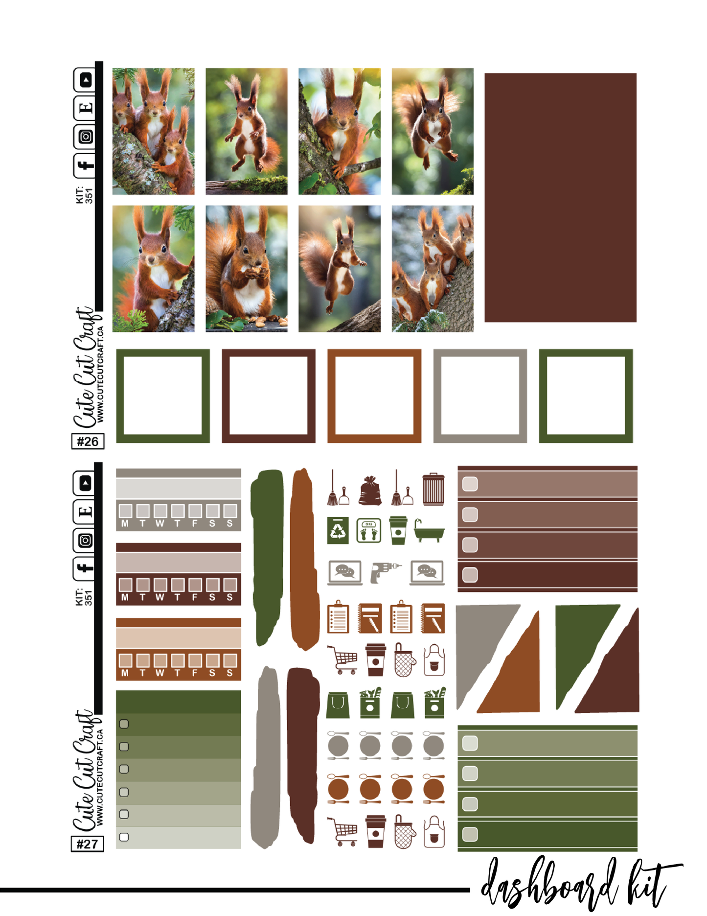 Magic Squirrel #351 || CHP Dashboard Kit [PRINTABLE]