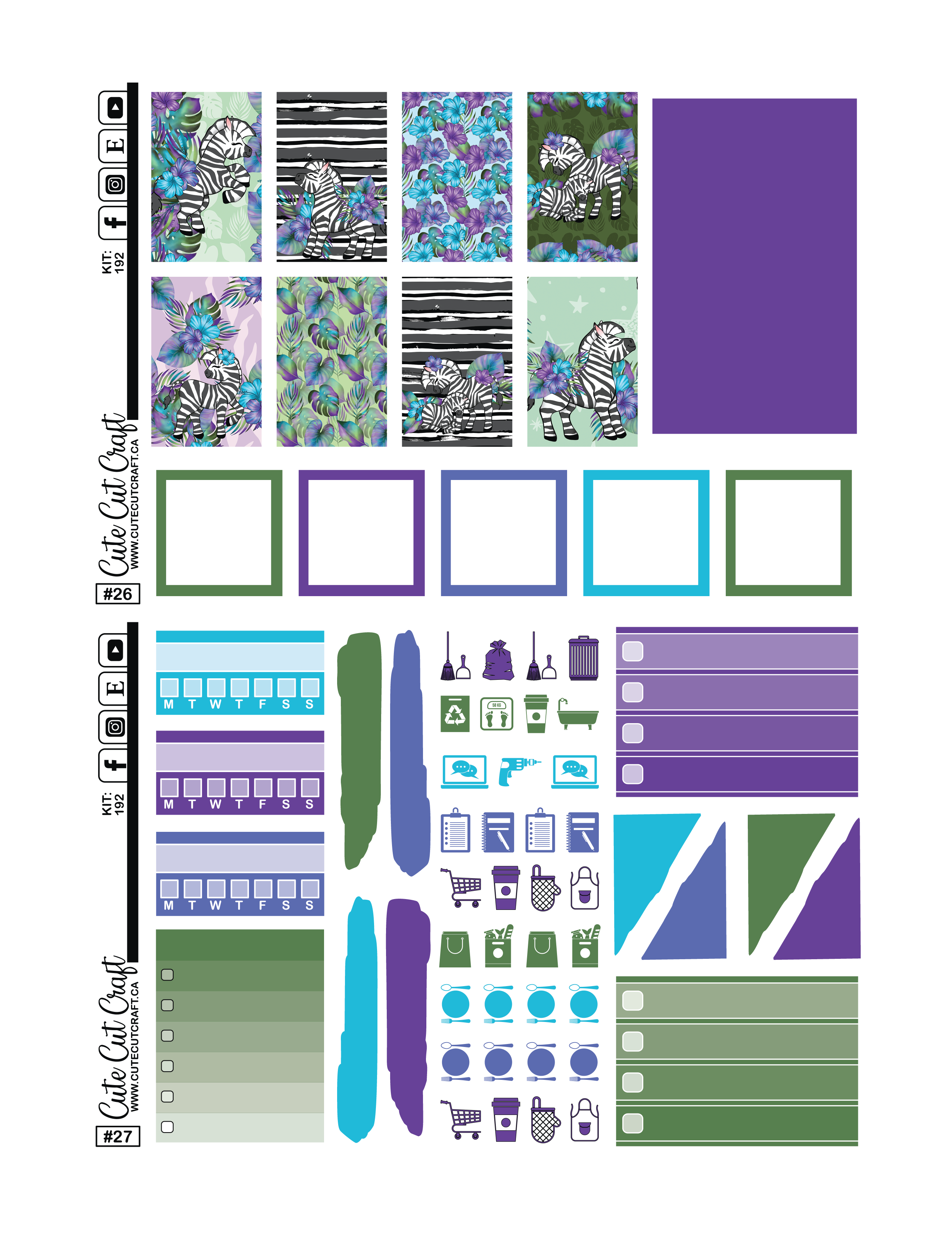 Zebra #192 || CHP Dashboard Kit [PRINTABLE]