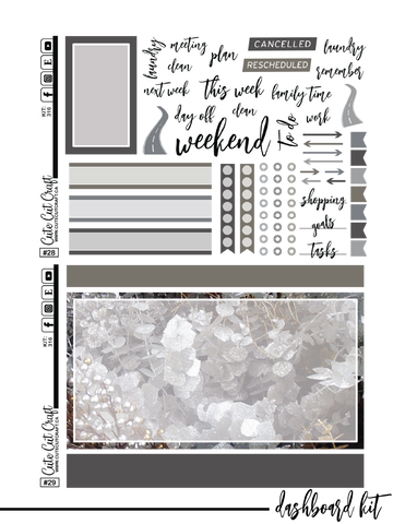 Silver Christmas #316 || CHP Dashboard Kit [PRINTABLE]