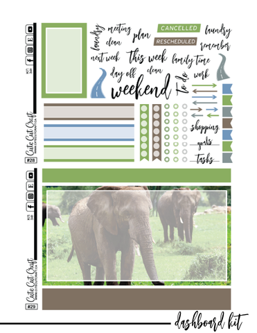 Elephant Expedition #349 || CHP Dashboard Kit [PRINTABLE]