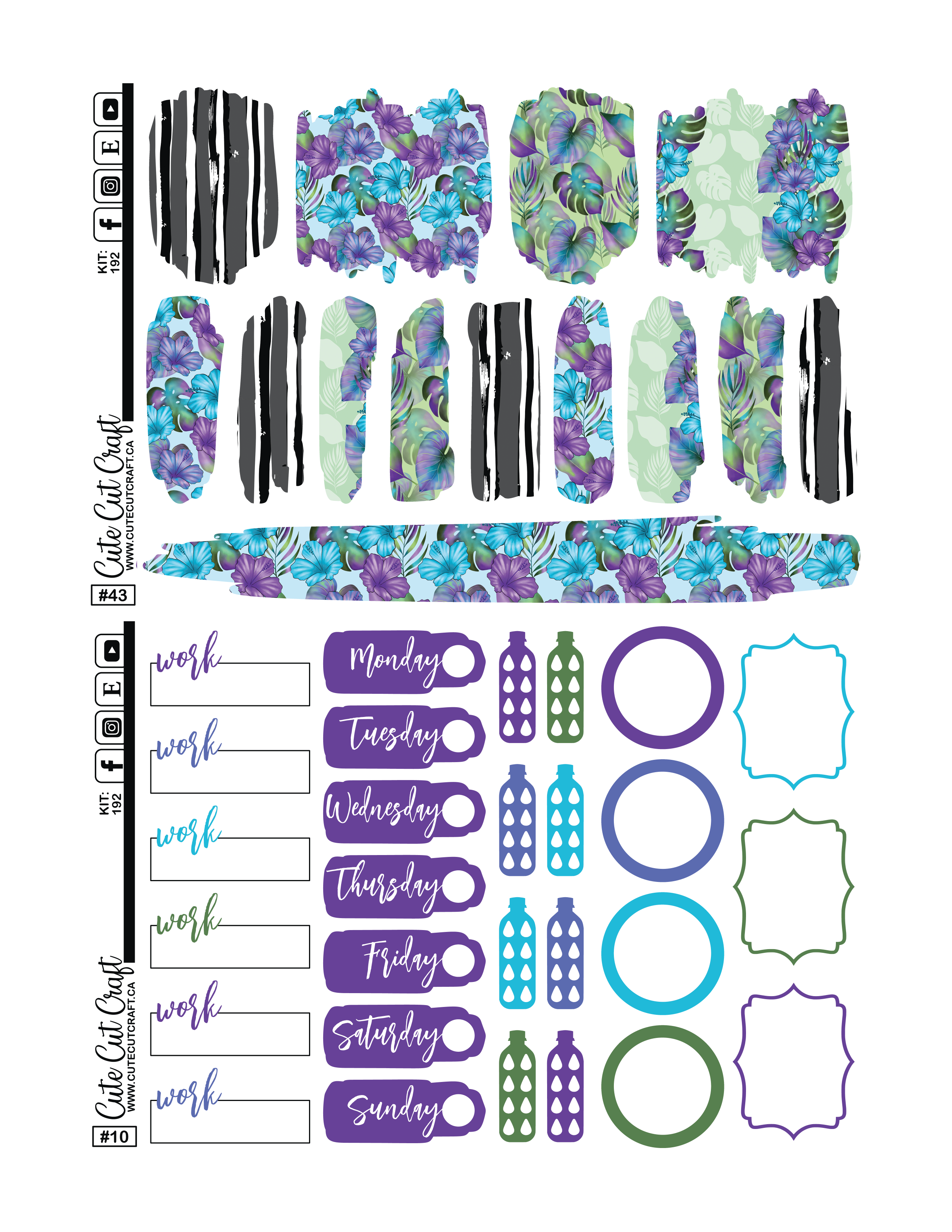 Zebra #192 || CHP Dashboard Kit [PRINTABLE]