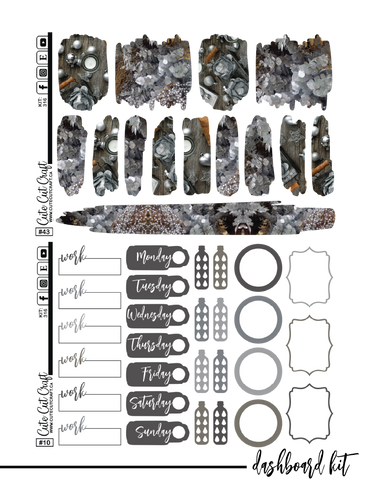 Silver Christmas #316 || CHP Dashboard Kit [PRINTABLE]