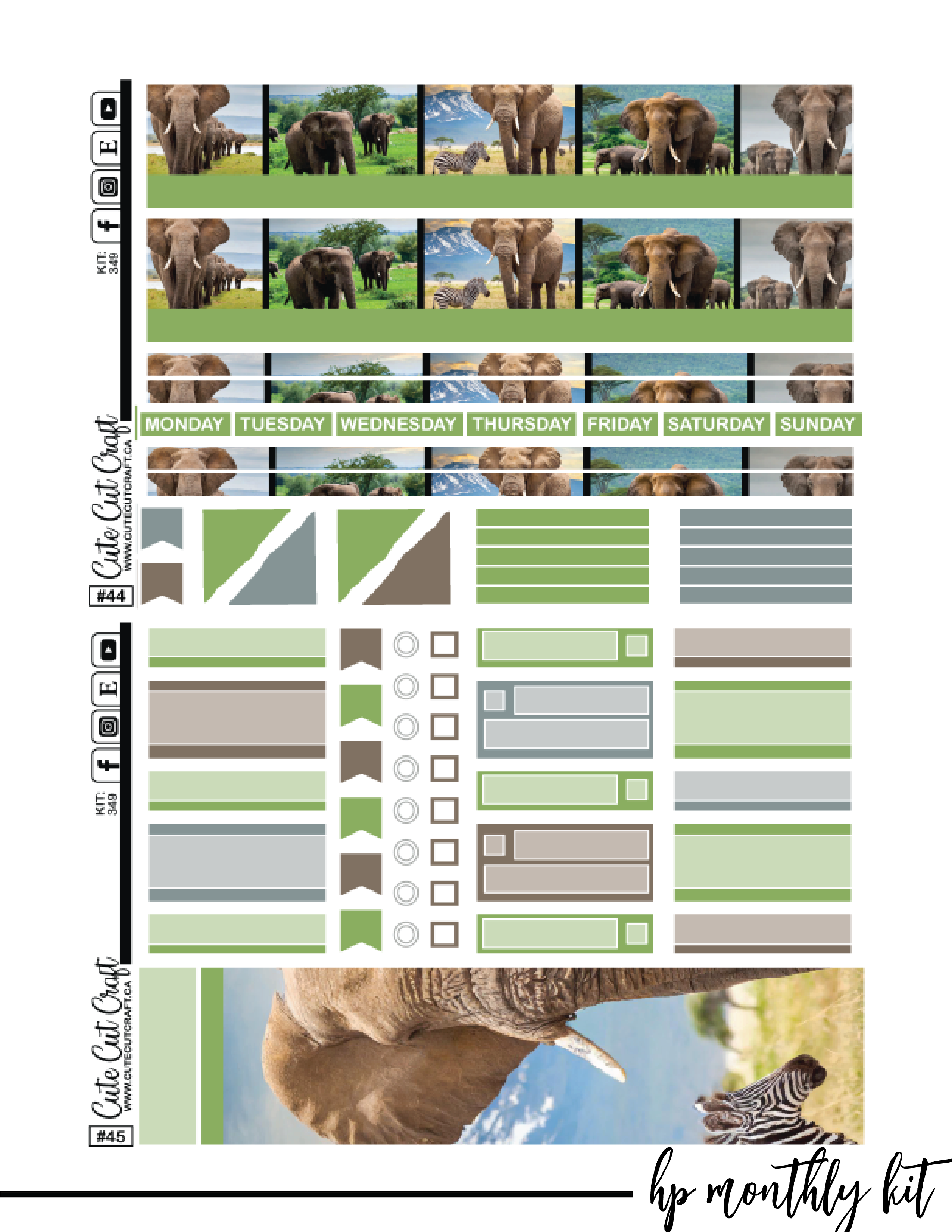 Elephant Expedition #349 || CHP Vertical Kit [PRINTABLE]