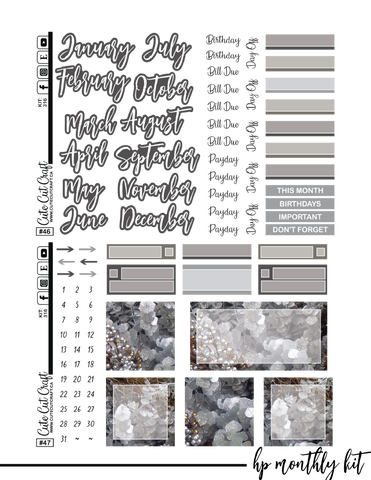 Silver Christmas #316 || CHP Dashboard Kit [PRINTABLE]