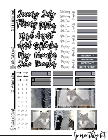 Winter Wolf #324 || CHP Vertical Kit [PRINTABLE]