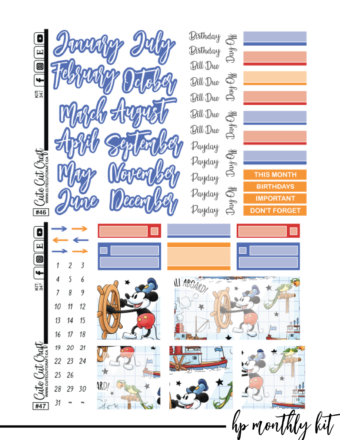 Steamboat Willie #347 || Complete Collection [PRINTABLE]