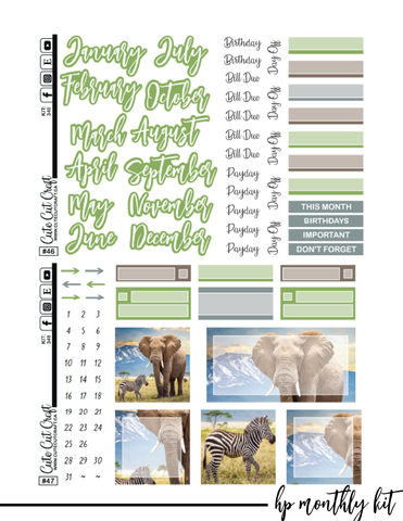 Elephant Expedition #349 || CHP Vertical Kit [PRINTABLE]