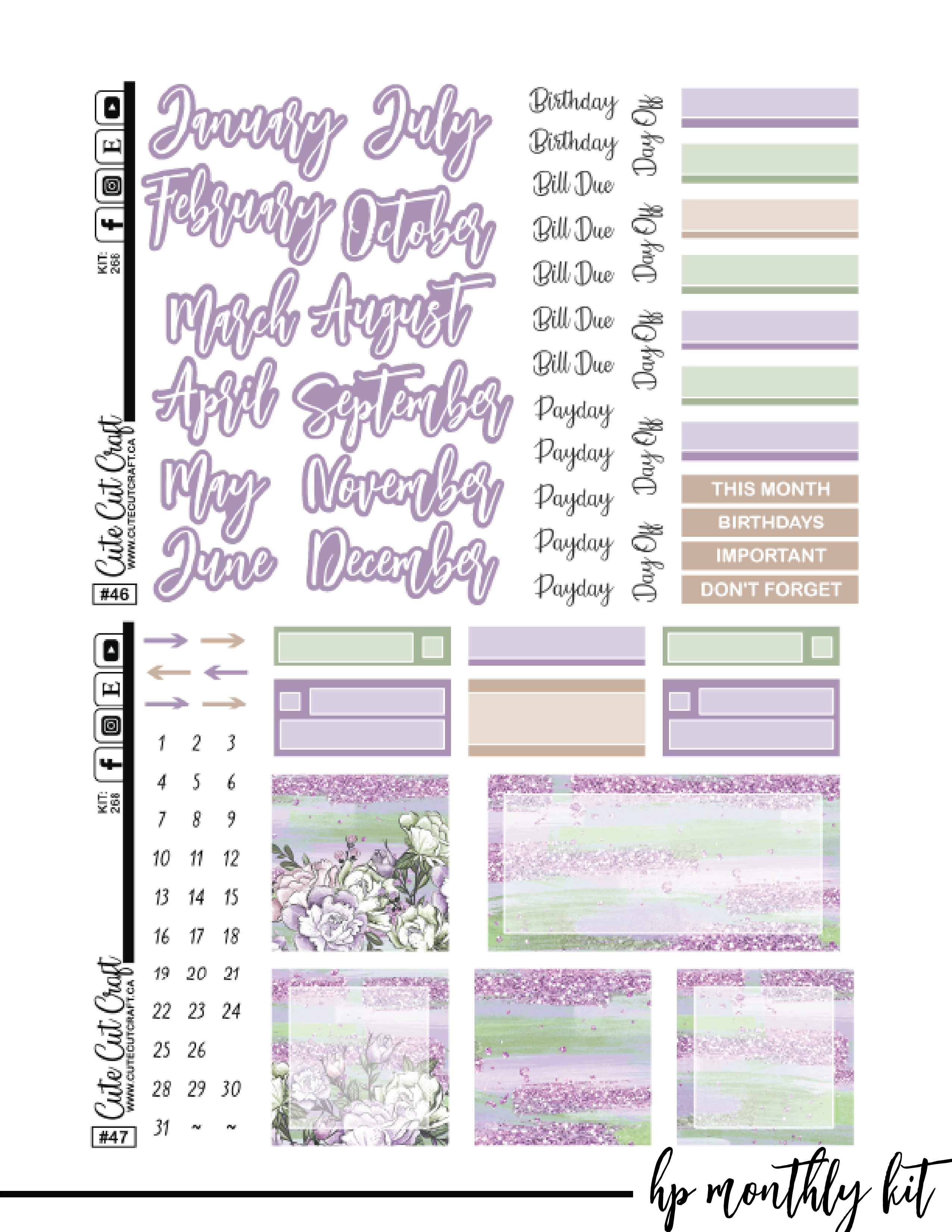 Spring Picnic #268 || CHP Vertical Kit [PRINTABLE]