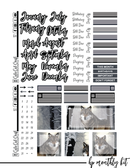 Winter Wolf #324 || CHP Dashboard Kit [PRINTABLE]