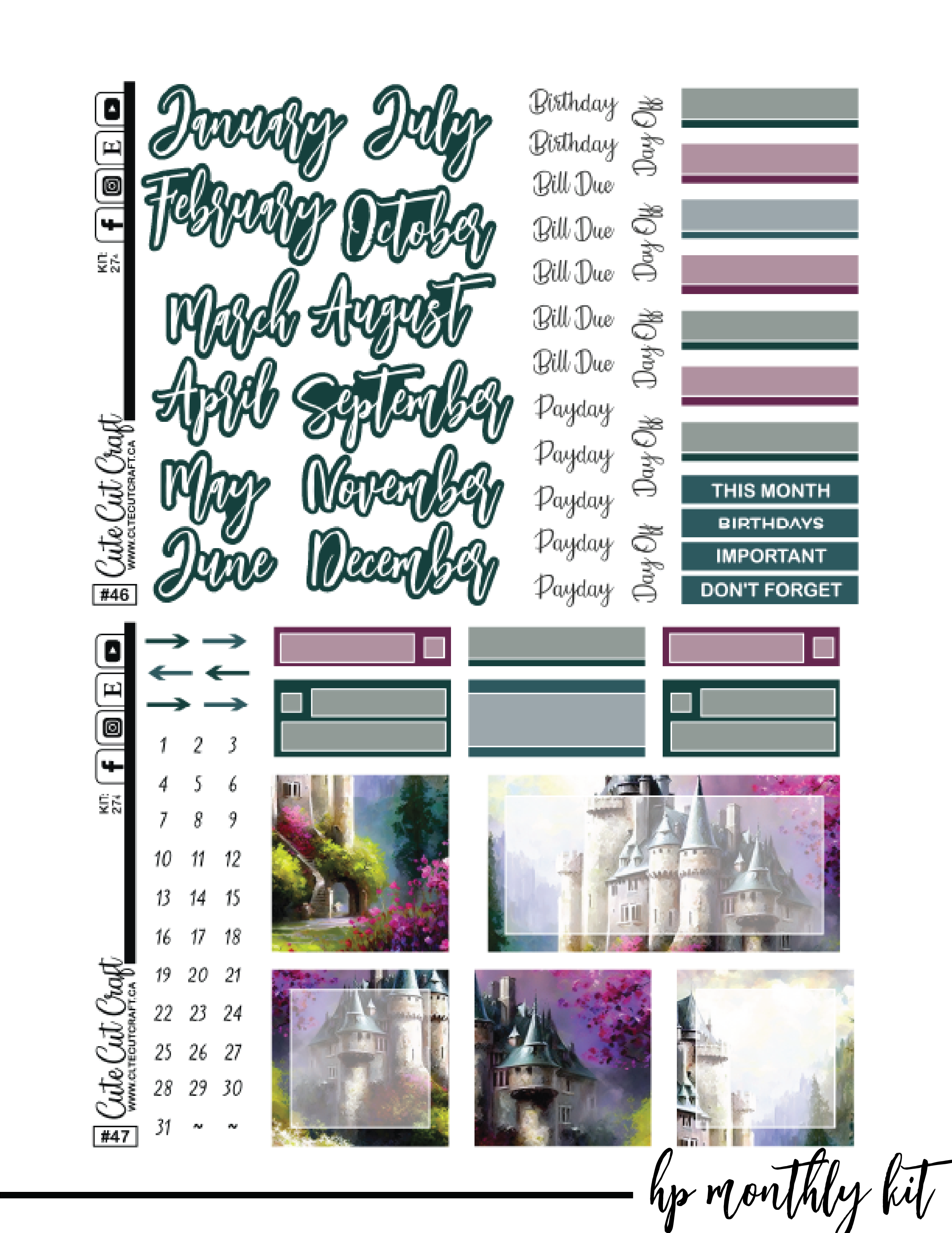 Dream Castle #274 || CHP Vertical Kit [PRINTABLE]