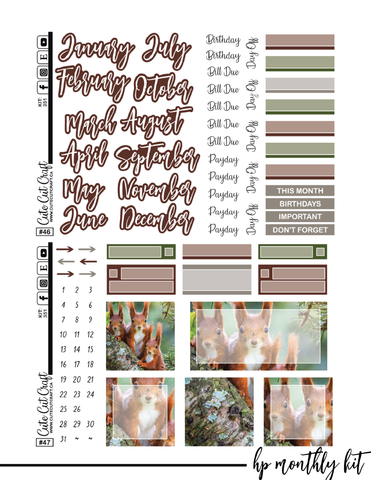 Magic Squirrel #351 || CHP Vertical Kit [PRINTABLE]