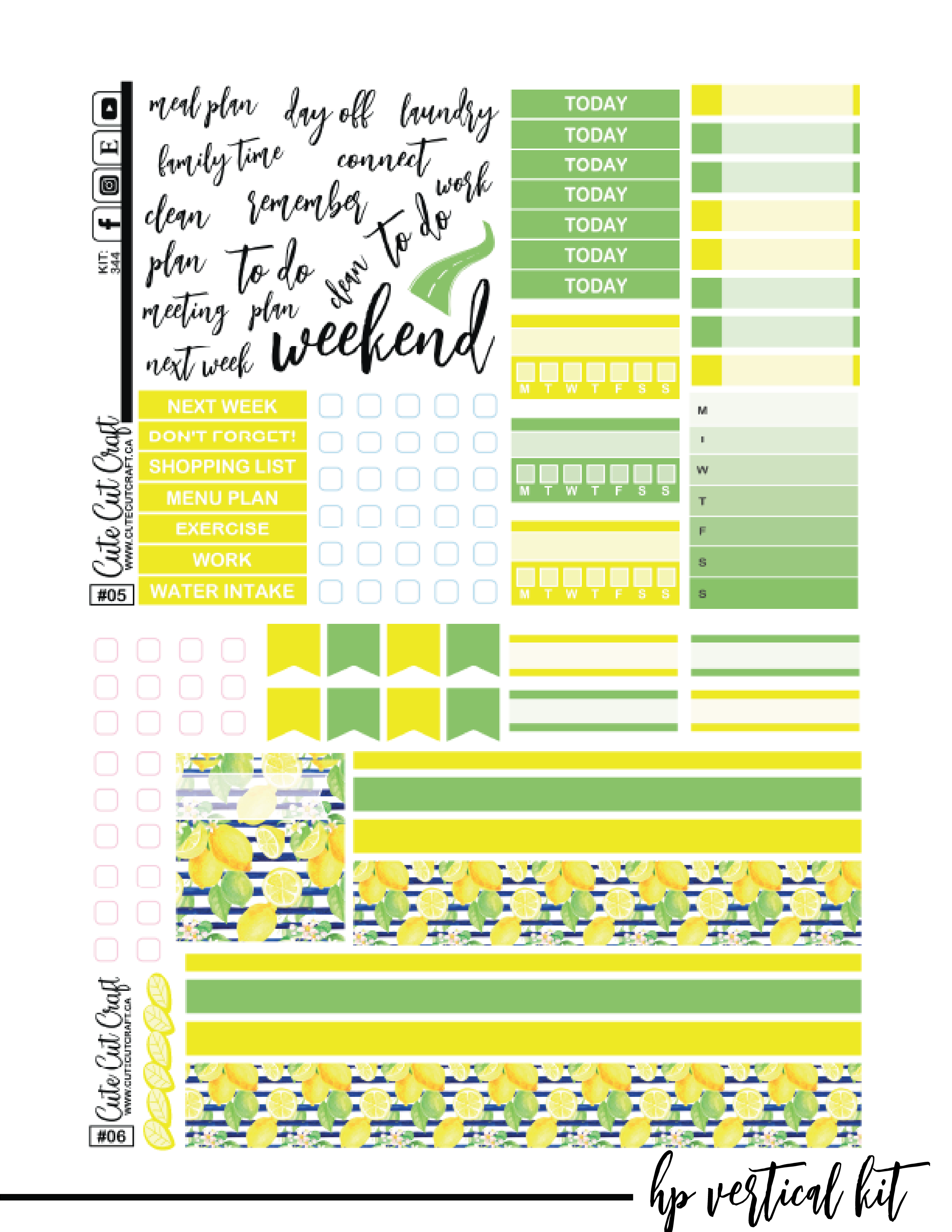 Lemon Drop #344 || CHP Vertical Kit [PRINTABLE]