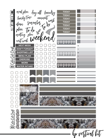 Silver Christmas #316 || CHP Vertical Kit [PRINTABLE]