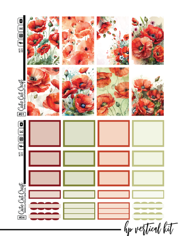 November Poppies #301 || CHP Vertical Kit [PRINTABLE]