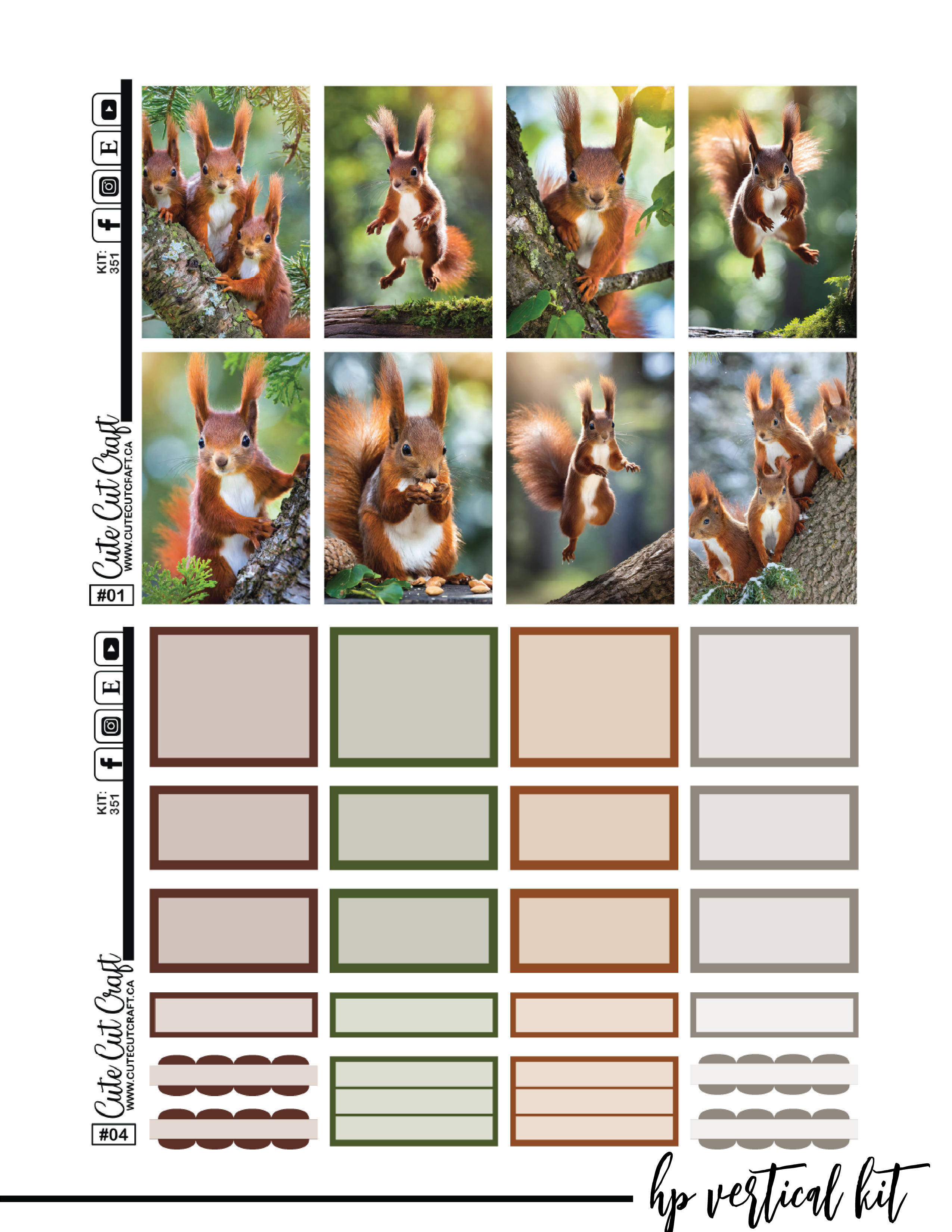 Magic Squirrel #351 || CHP Vertical Kit [PRINTABLE]