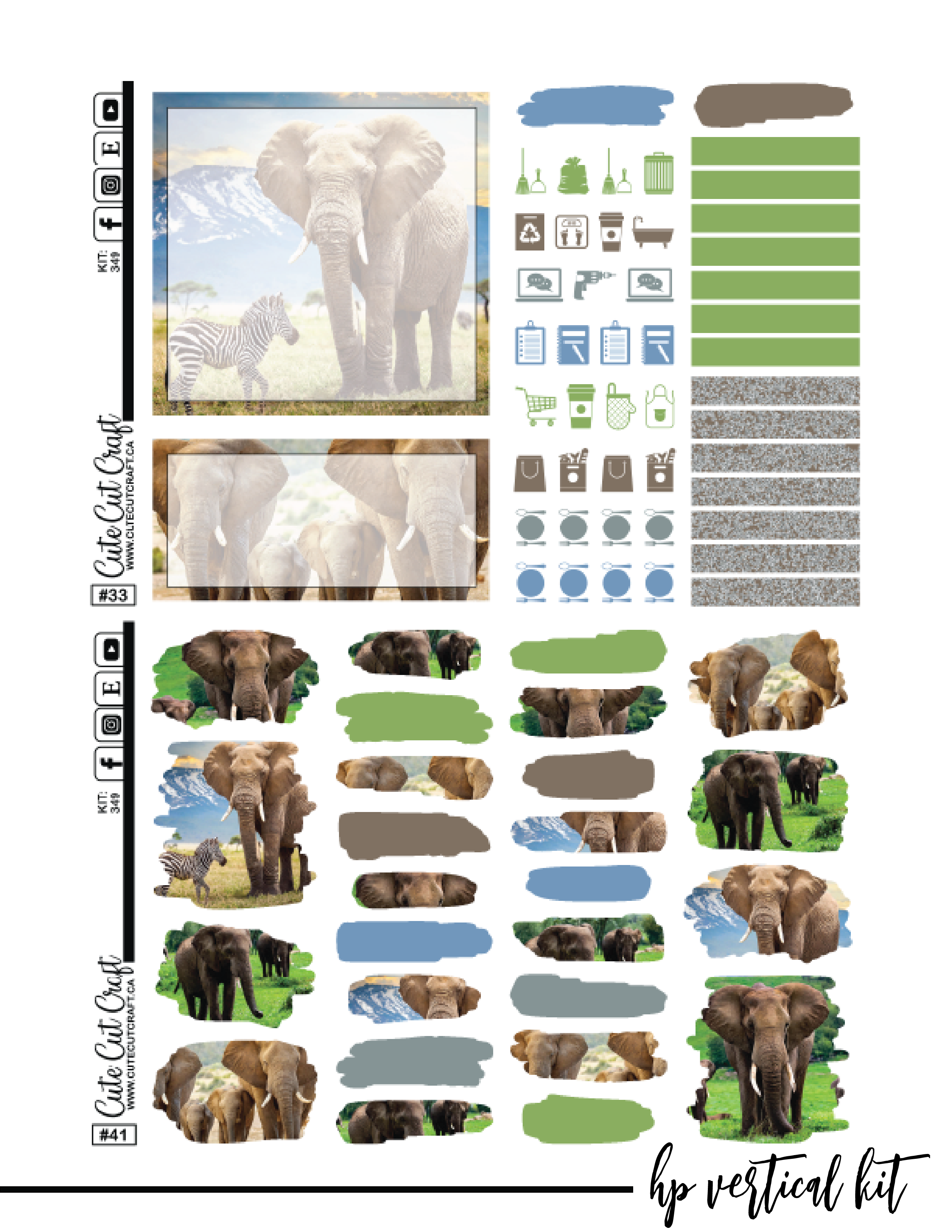 Elephant Expedition #349 || CHP Vertical Kit [PRINTABLE]