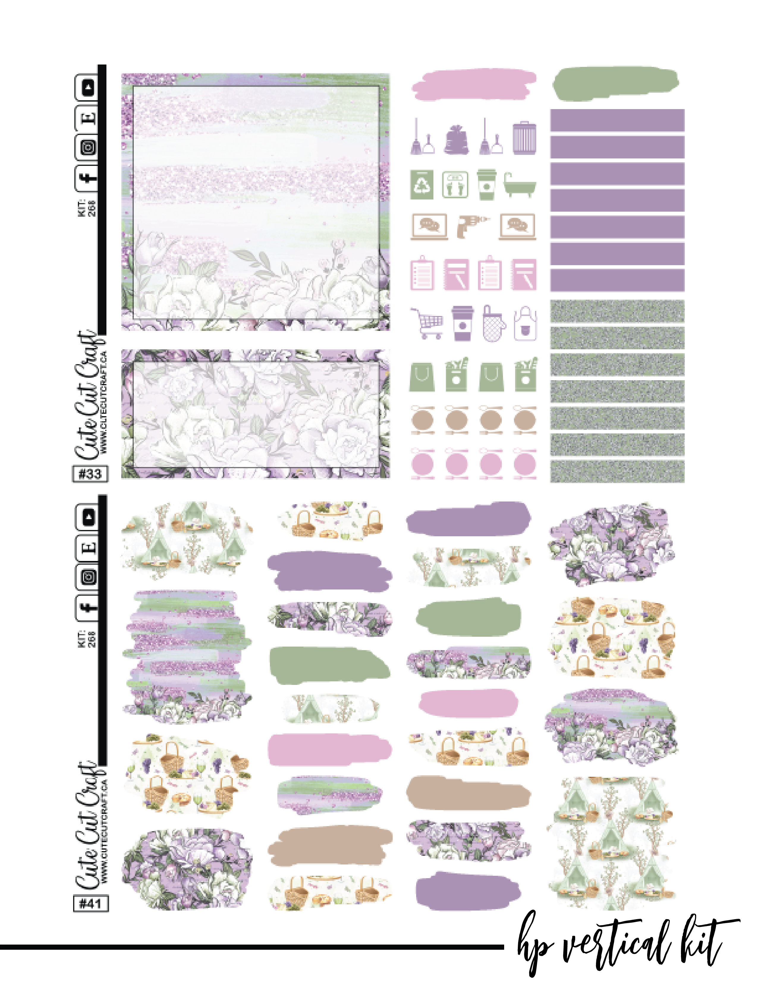 Spring Picnic #268 || CHP Vertical Kit [PRINTABLE]