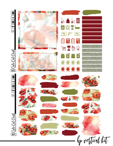 November Poppies #301 || CHP Vertical Kit [PRINTABLE]