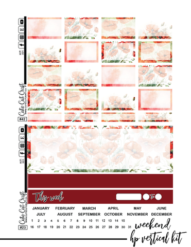 November Poppies #301 || CHP Vertical Kit [PRINTABLE]