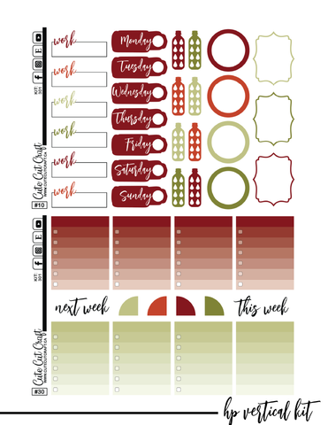 November Poppies #301 || CHP Vertical Kit [PRINTABLE]