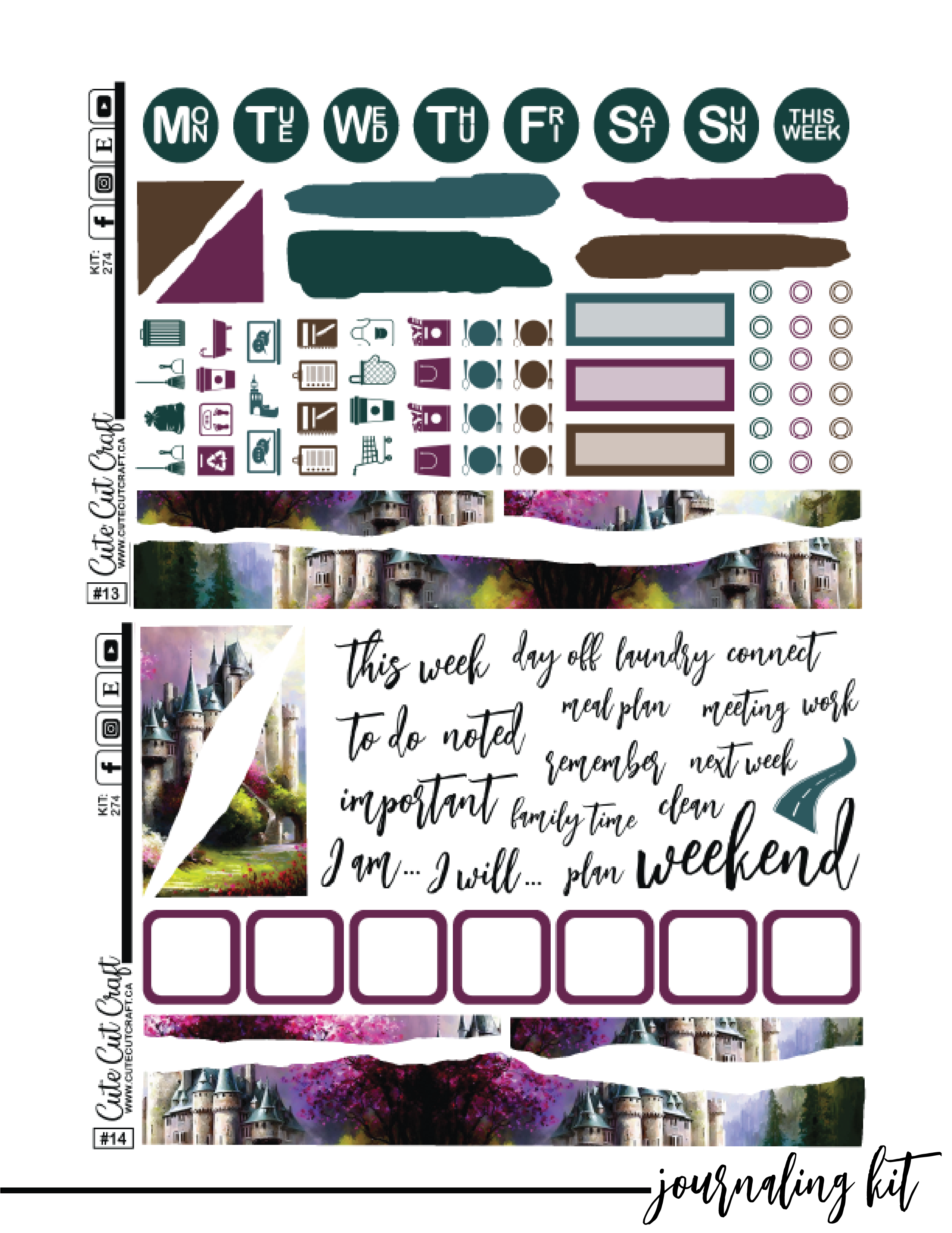 Dream Castle #274 || Journaling Kit [PRINTABLE]