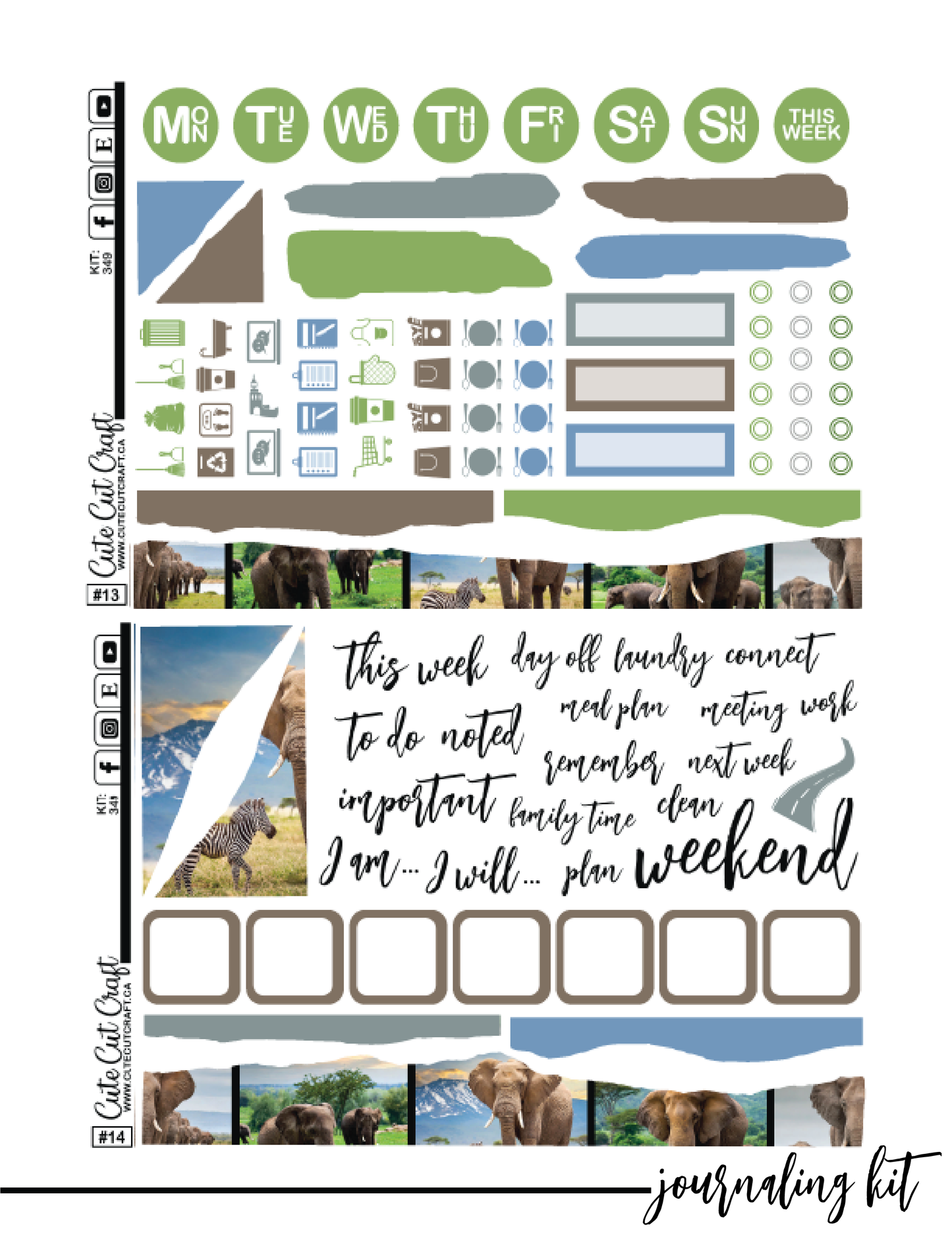 Elephant Expedition #349 || Journaling Kit [PRINTABLE]