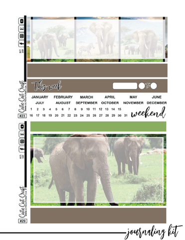 Elephant Expedition #349 || Journaling Kit [PRINTABLE]