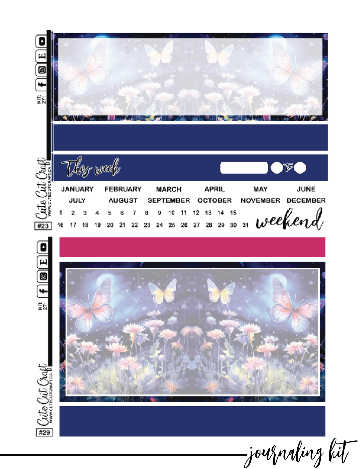 Enchanted Butterfly #271 || Journaling Kit [PRINTABLE]