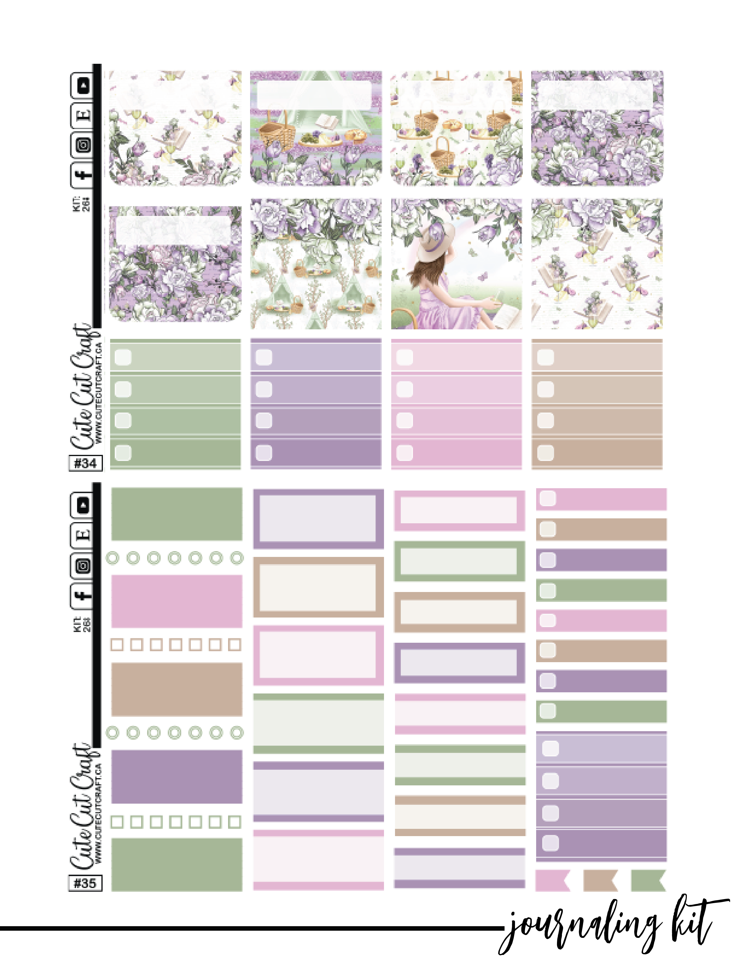 Spring Picnic #268 || Journaling Kit [PRINTABLE]