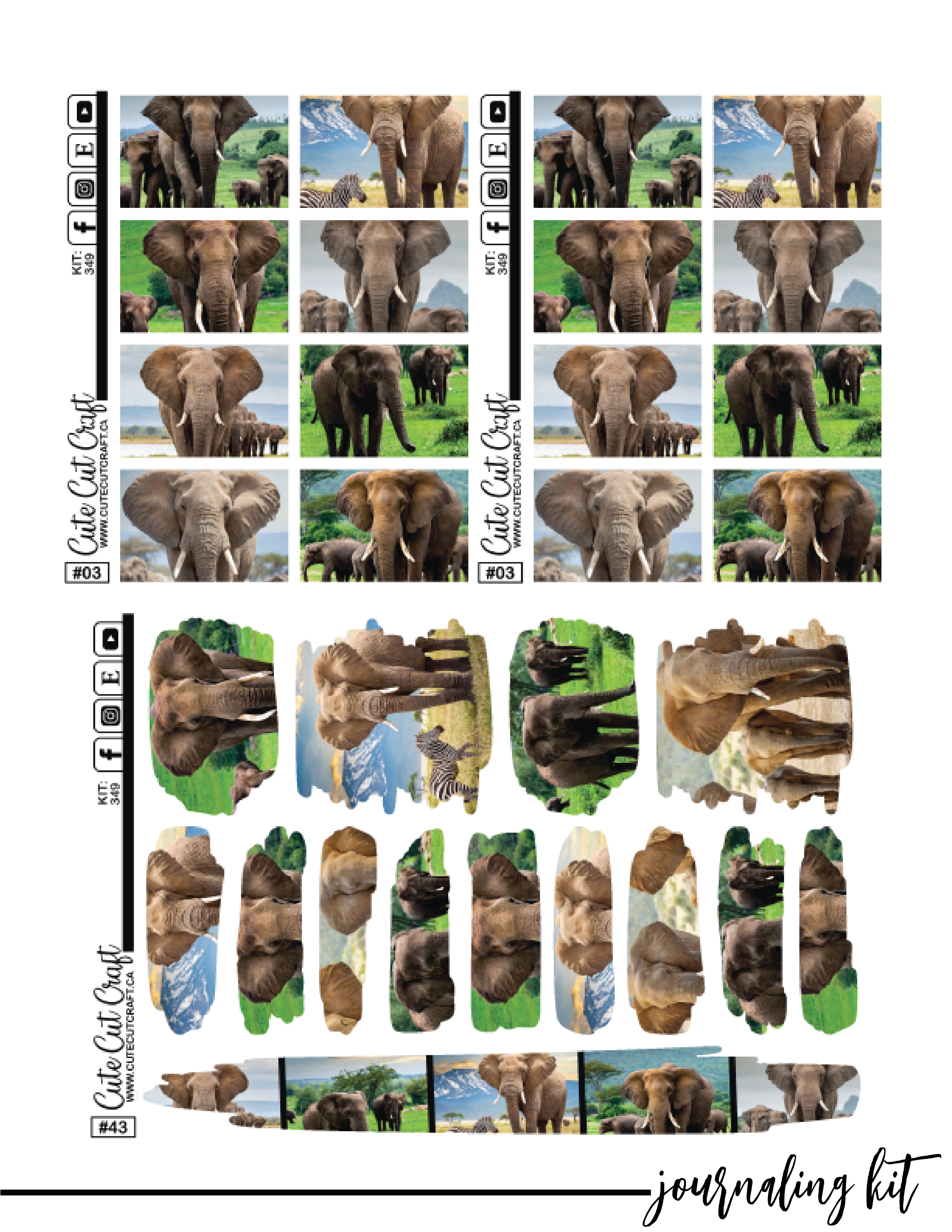 Elephant Expedition #349 || Journaling Kit [PRINTABLE]