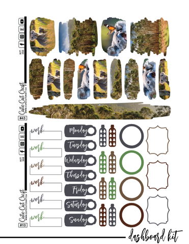 Cute Koala #368 || CHP Dashboard Kit [PRINTABLE]