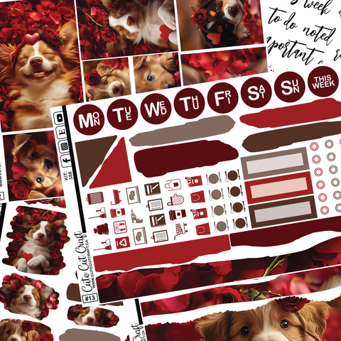 Valentine Puppy #388 || Journaling Sheets