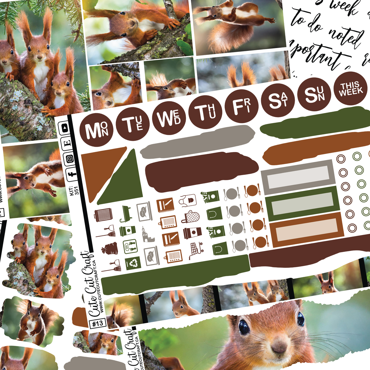 Magic Squirrel #351 || Journaling Sheets