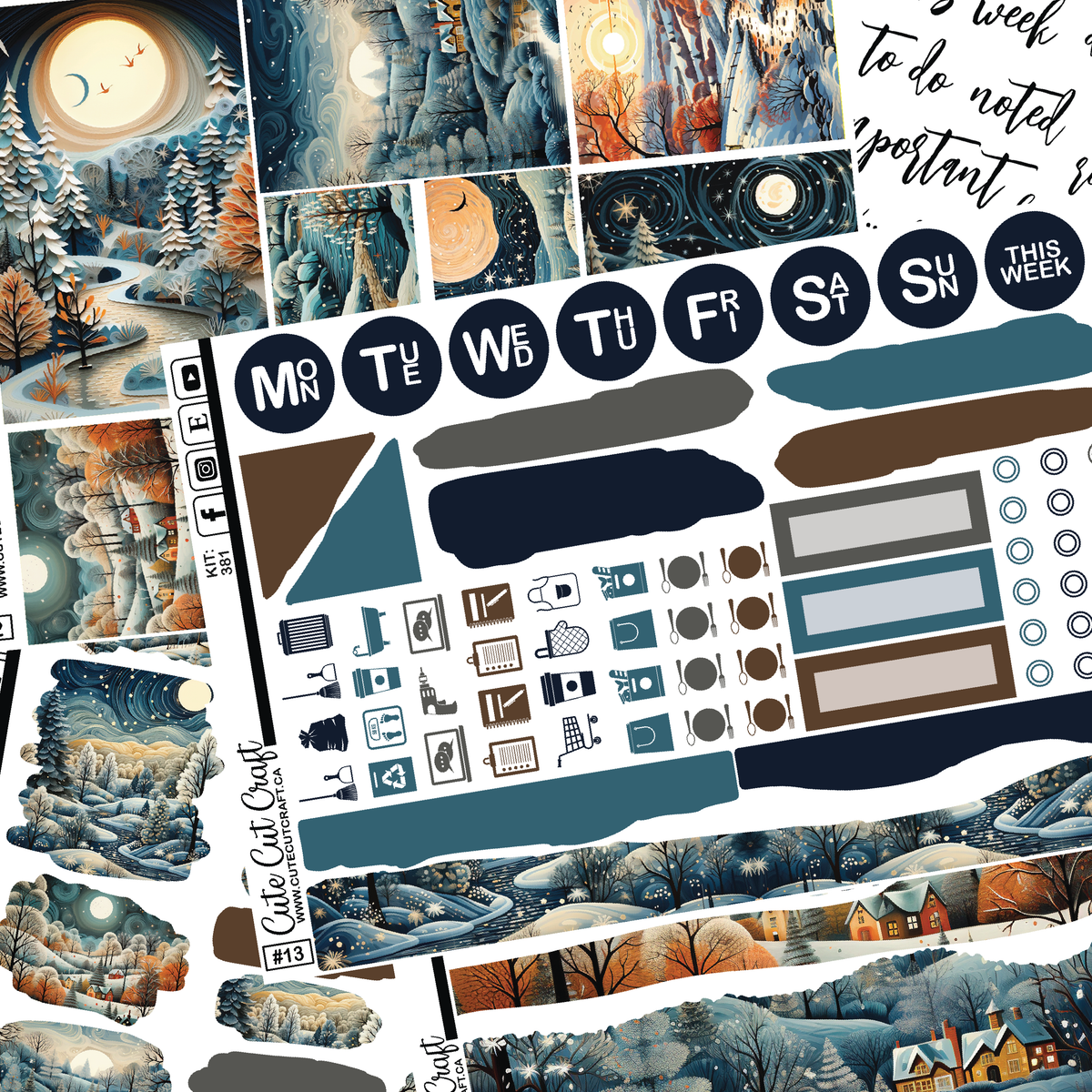 Winter Magic #383 || Journaling Sheets