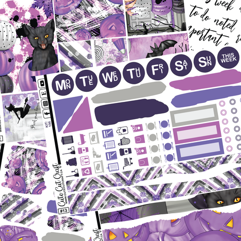 Purple Halloween #196 || Journaling Sheets