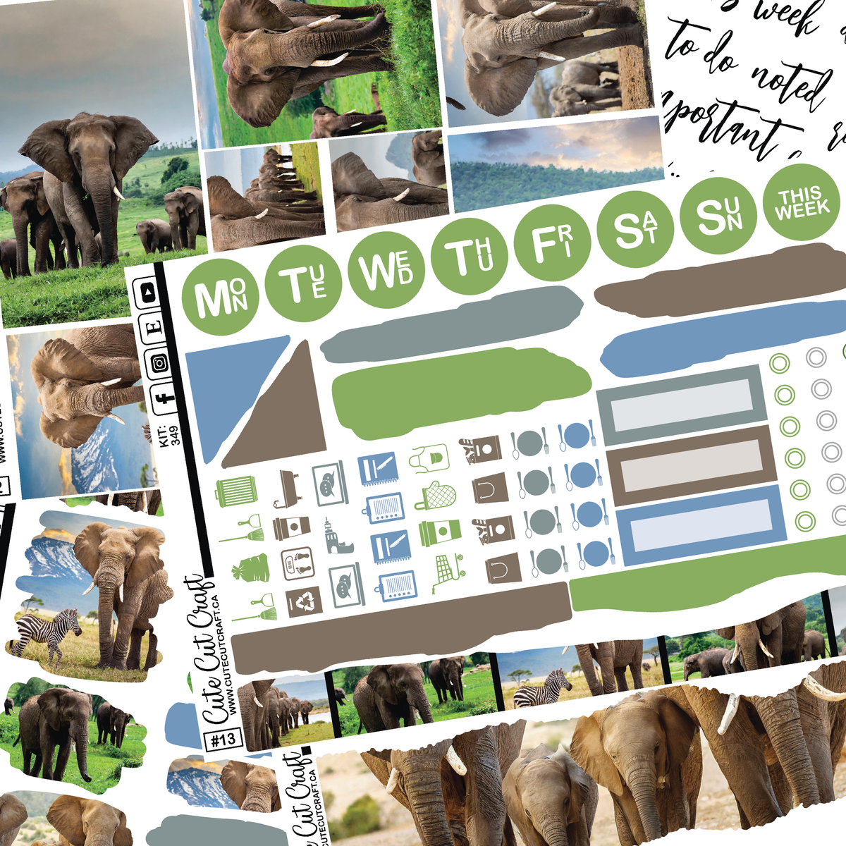 Elephant Expedition #349 || Journaling Sheets