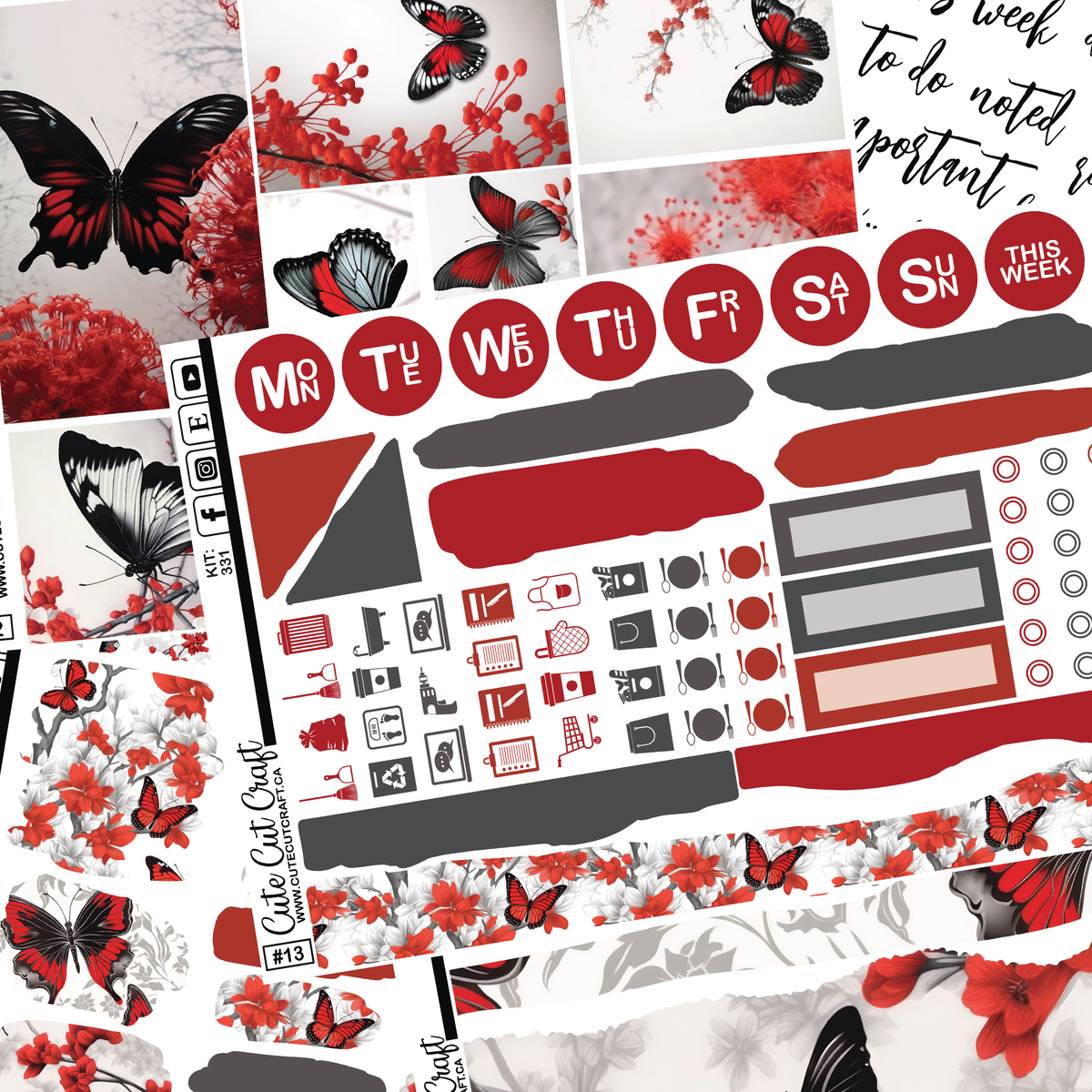 Scarlet Flight #331 || Journaling Sheets