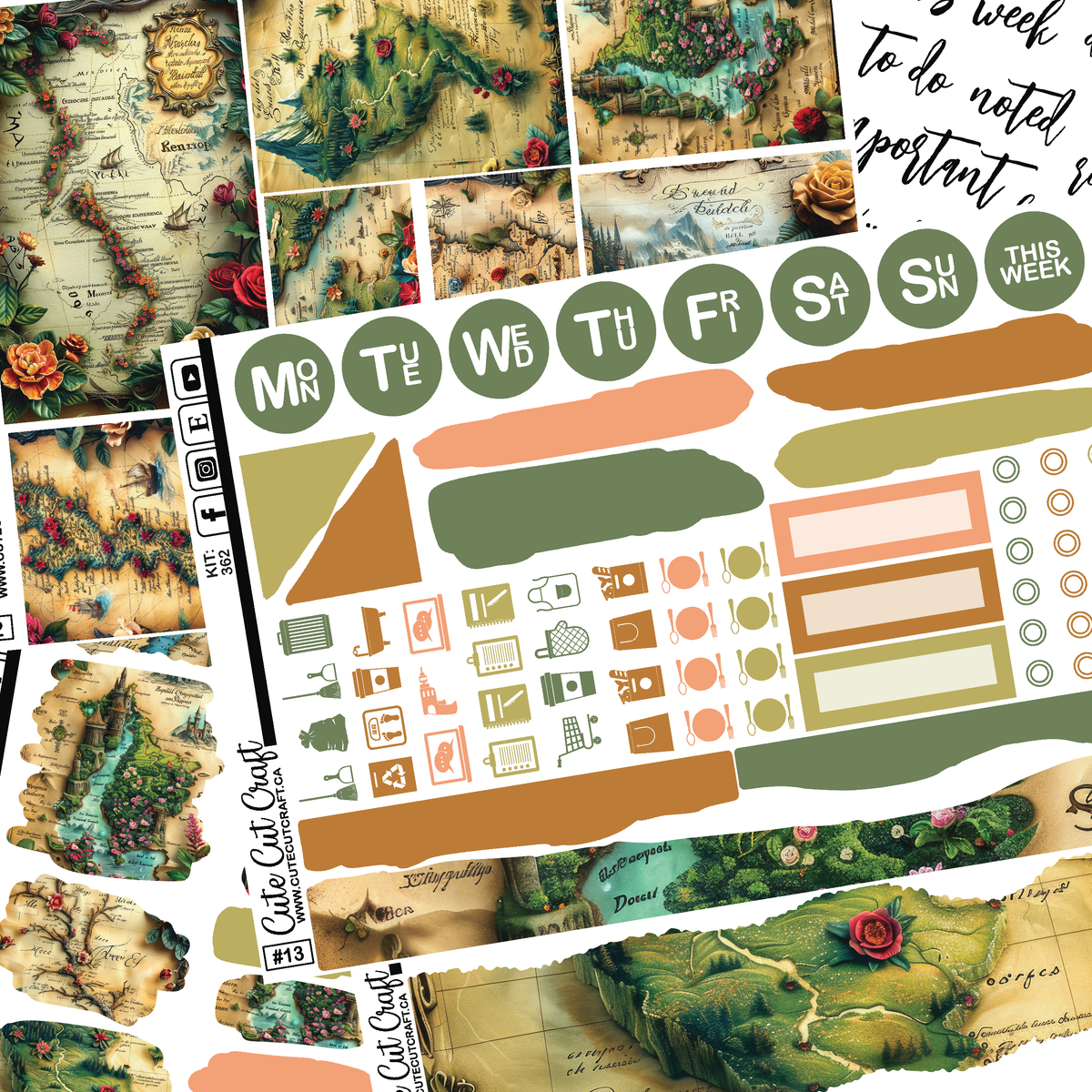 Magical Map #362 || Journaling Sheets