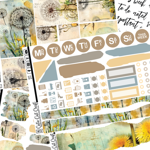 Retro Dandelion #277 || Journaling Sheets